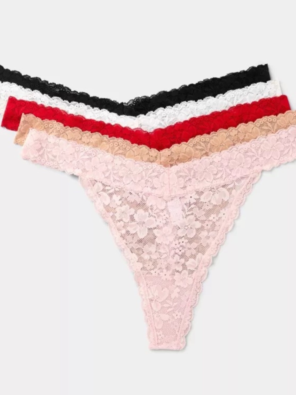 Women's 5pk Lace Thong Underwear m